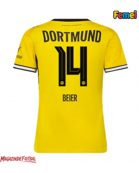 Borussia Dortmund Maximilian Beier #14 Tricou Fotbal Replică 2026-27 Femei Acasa Borussia Dortmund Maximilian Beier #14 Tricou Fotbal Replică 2026-27 Femei Acasa